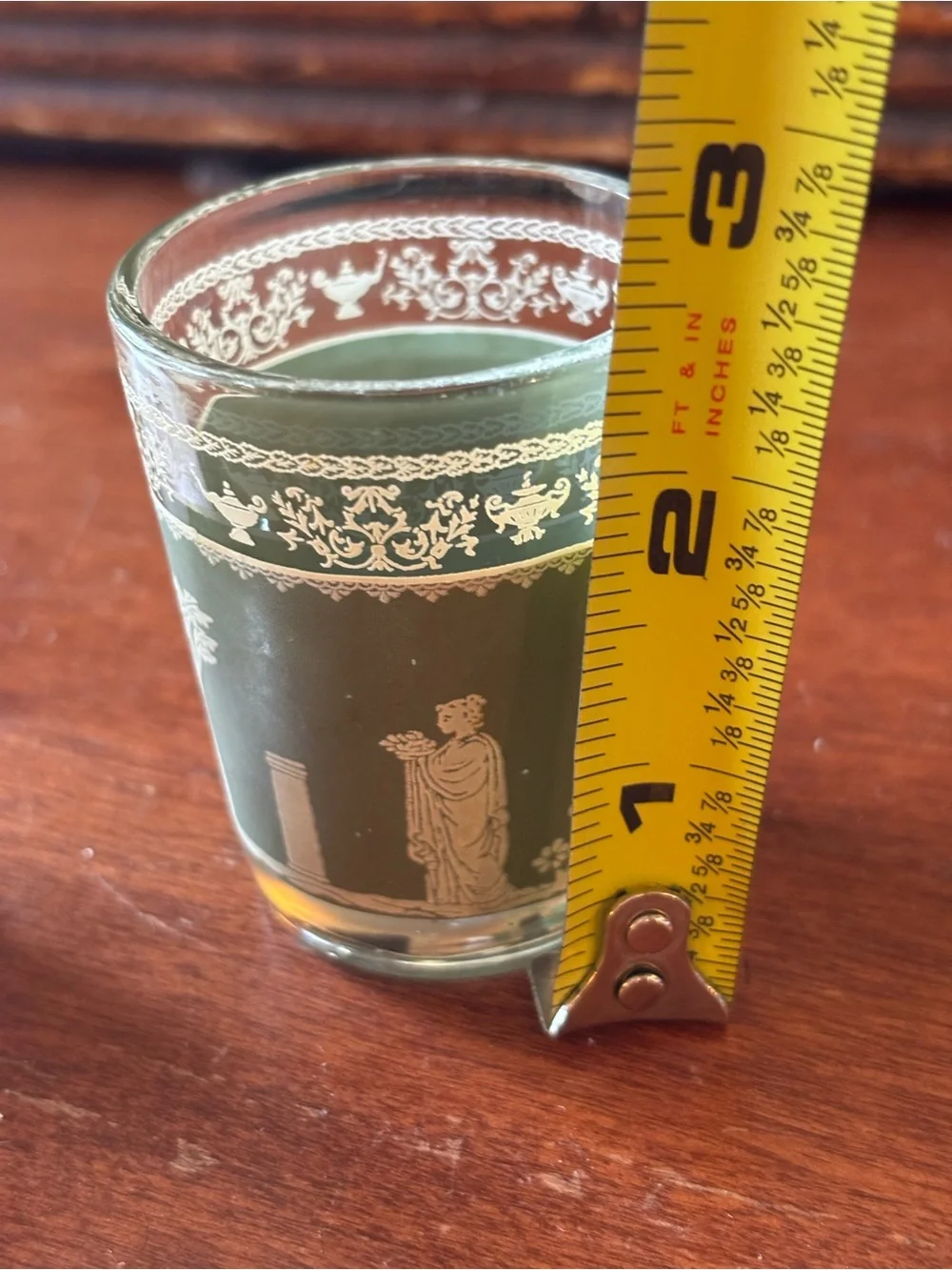 Jeanette Glass Hellenic Green shot glasses set of 2